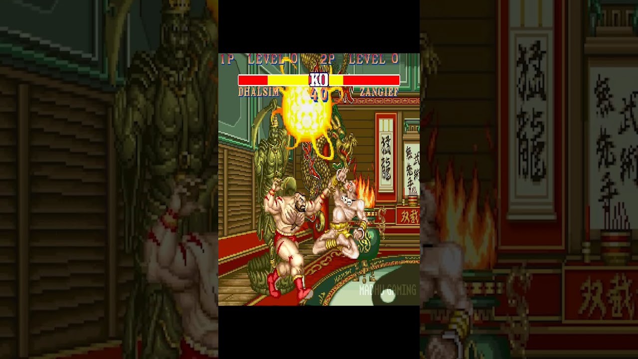 Dhalsim vs Zangief - Street Fighter II #StreetFighterII #nostalgia #retrogaming #arcade