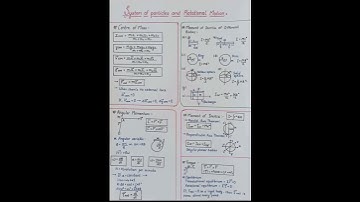 System of particles and rotational motion notes #neetaspirents #pw #neet
