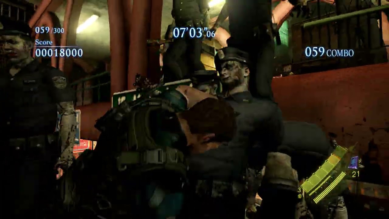 Resident Evil 6 - (Biohazard 6) - The Mercenaries No Mercy - Urban Chaos - Chris 300 combo