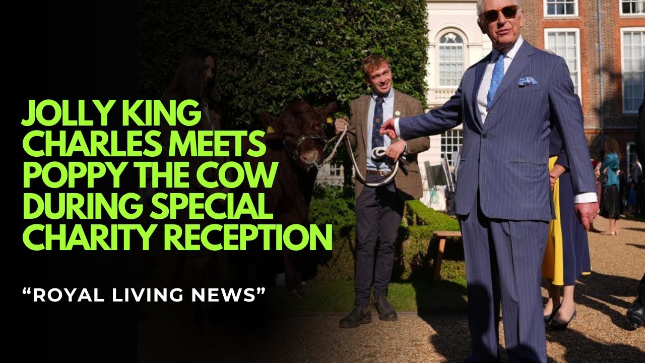 King Charles Shares a Cheerful Moment with Poppy the Cow at Charity Reception 🐄👑