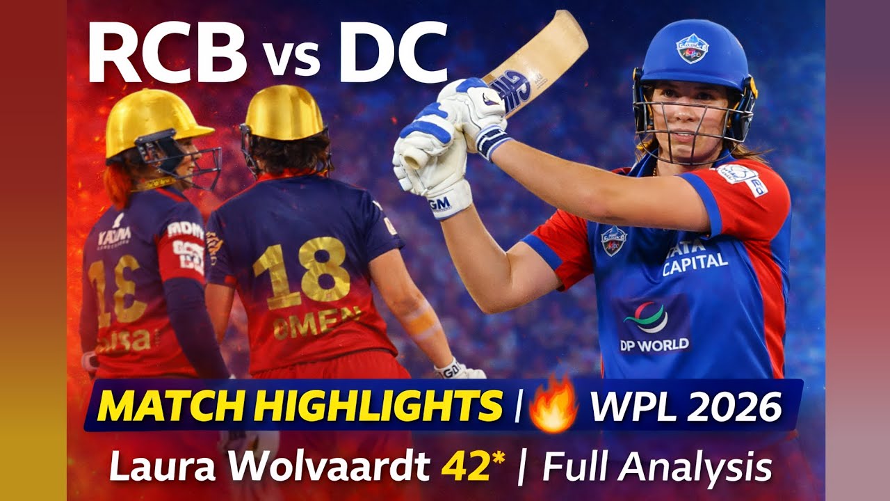 RCB vs DC Match Highlights 🔥 | WPL 2026 | Laura Wolvaardt 42 | Full Analysis* 