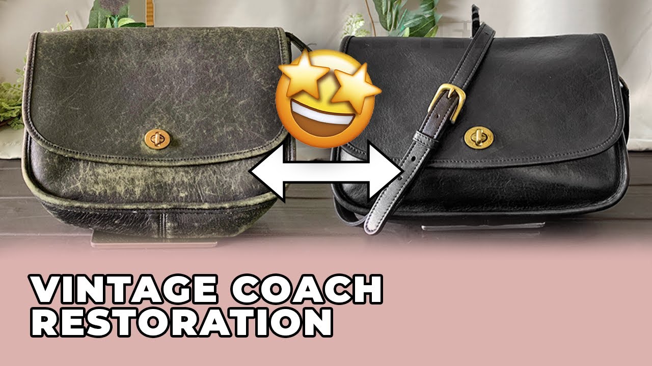 BEFORE & AFTER HANDBAG REHAB Vintage COACH City Bag 9097 Restoration
