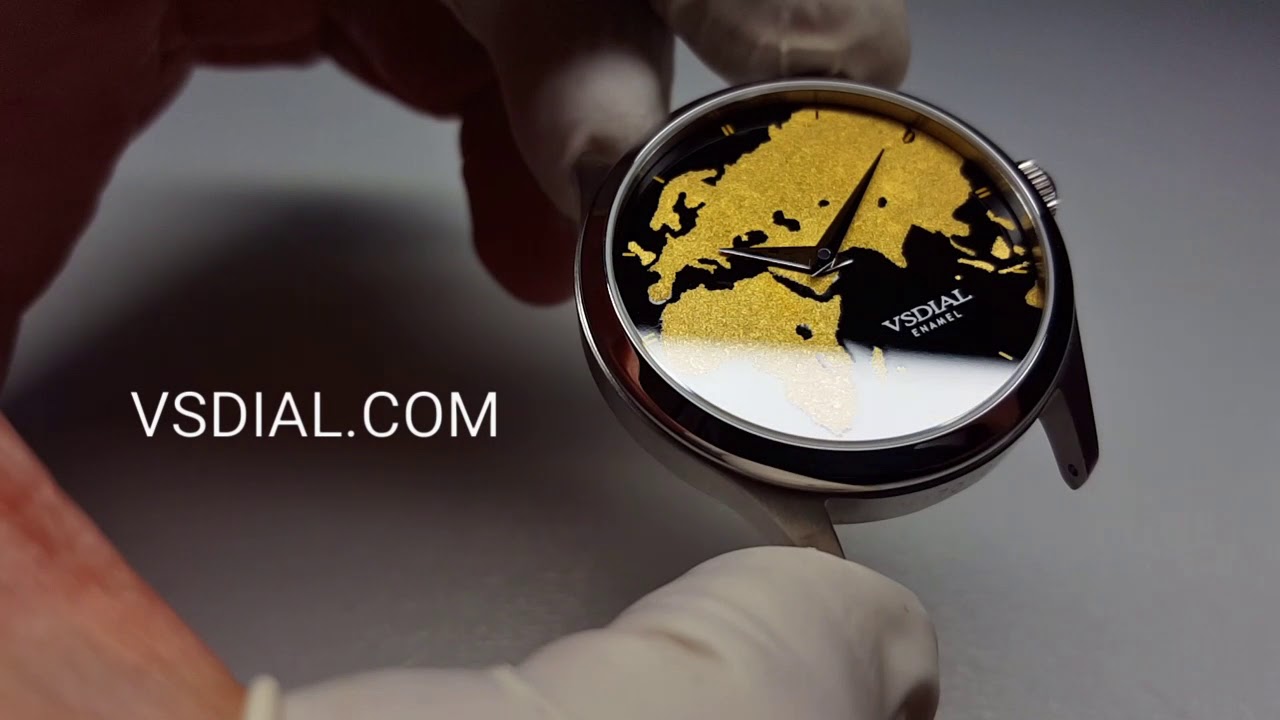 24k Gold in Watch with Enamel Dial