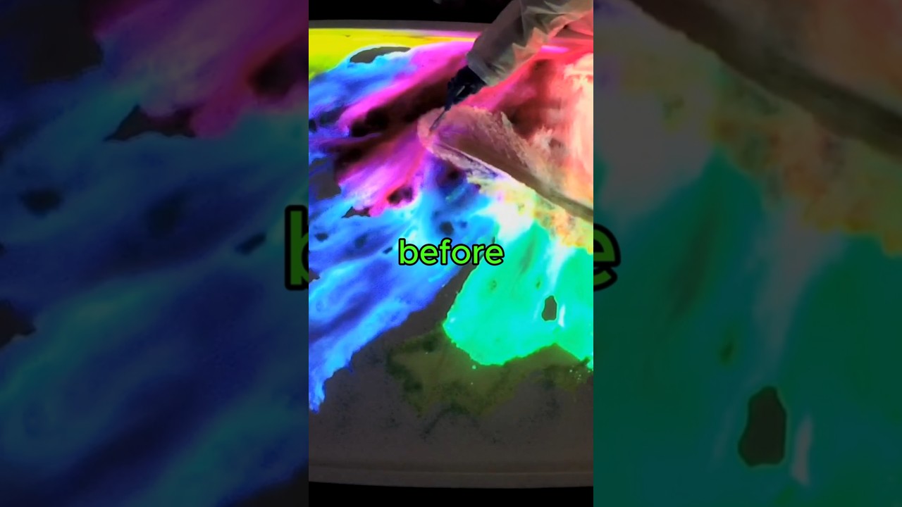 How Glowing Paint Is Made (Satisfying Mixing Process) 