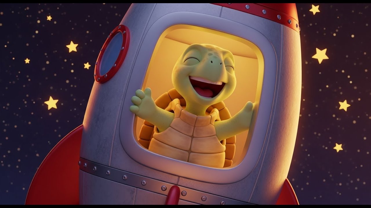 The Turtle Who Rode a Rocket | Nursery Rhyme Song for Kids