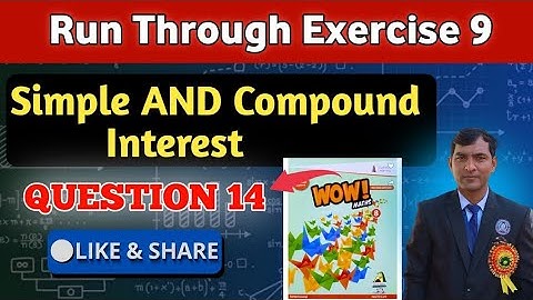 run through exercise 9 class 8th wow maths question 14