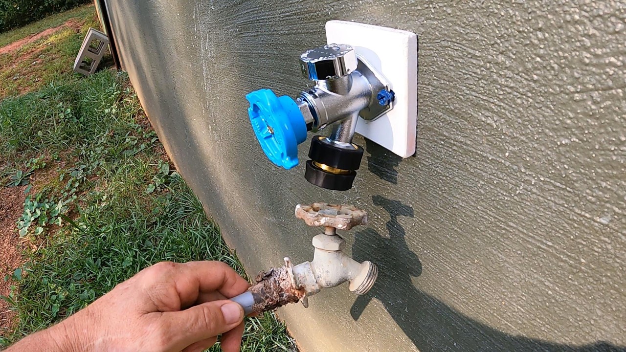 Outdoor Spigot Replacement | Sharkbite Frost Free | Hose Bibb ...