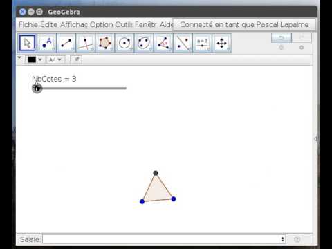 L'utilisation d'un curseur dans GeoGebra