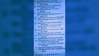 Proverbs 14:11 (The house of the wicked will be destroyed, but the tent of the upright will flourish