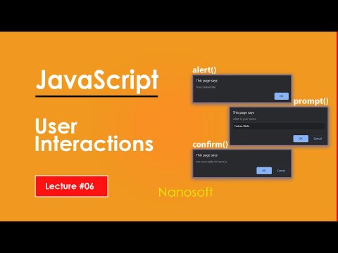 Learn JavaScript | JavaScript Notification Alert Box | Lecture #6 | Nanosoft
