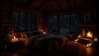 [No Ads] Relaxing Winter Snowfall On Cozy Cabin • Gentle Piano & Fire Sounds For Unwind screenshot 2