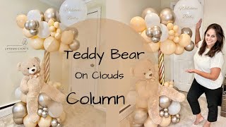 Teddy on clouds| Balloon Column | Baby Shower Balloons