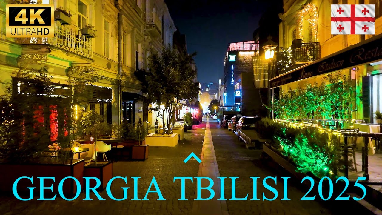 【4K】Walking Tour in Night Tbilisi, Georgia | Zakaria Chichinadze St 2025 #tbilisi #georgia