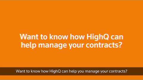 HighQ - Contract Management