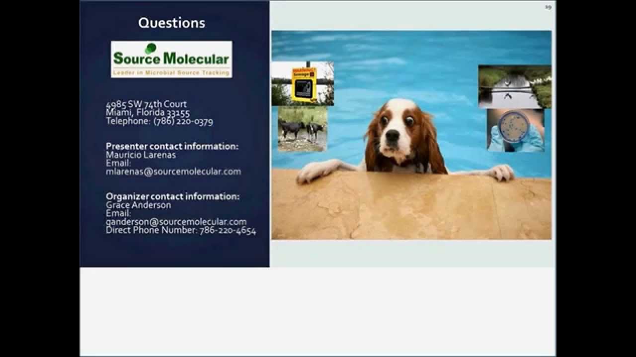 Developments in Microbial Source Tracking: Digital PCR, CA Source ID ...