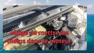 obligé de mettre les mains dans le moteur