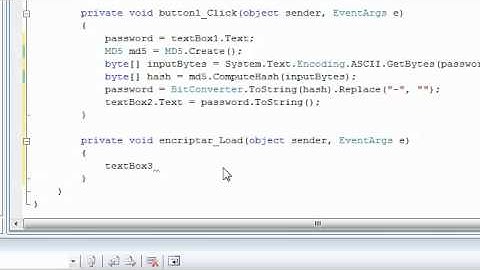 Encriptar MD5 - C# WinForm