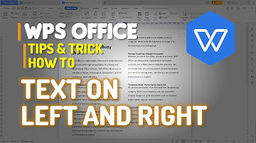WPS Office Word How To Have Text On Left And Right