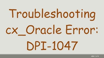 Troubleshooting cx_Oracle Error: DPI-1047