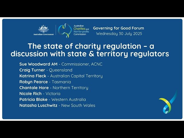 The state of charity regulation: a discussion with state and territory regulators