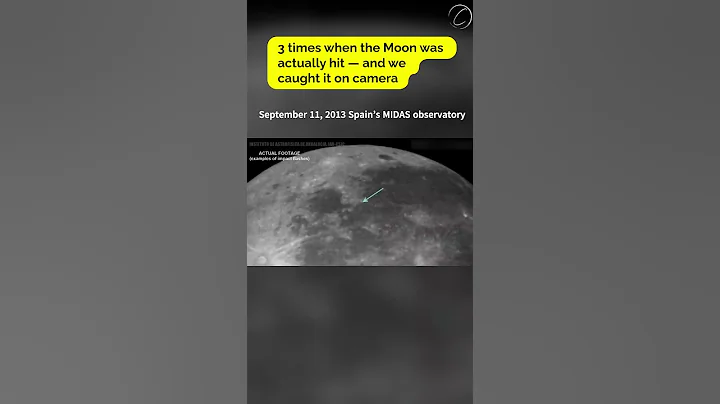Rare Footage Asteroid Hits the Moon — Captured from Earth! #space #impact