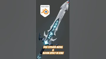 FREE Stylized Sword + Real-Time Bloom Effect in Blender!  #3dmodeling #art #howto #diy #blender #3d