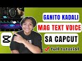 Paano mag text voice ng sa capcut gamit ang cellphone step bg step full tutorial