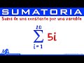 Sumatoria de una constante por una variable