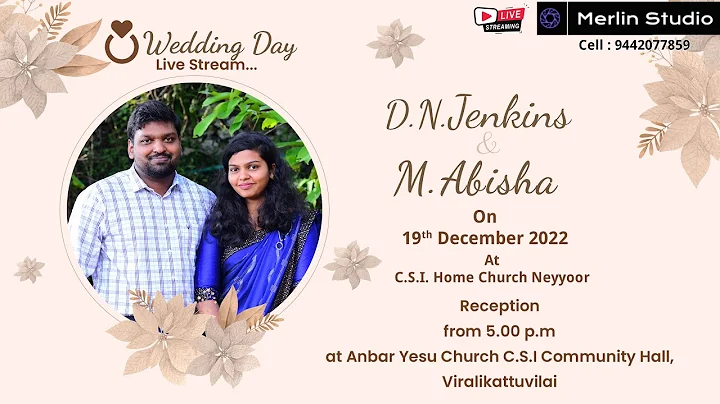 WEDDING : D.N. Jenkins & M.Abisha