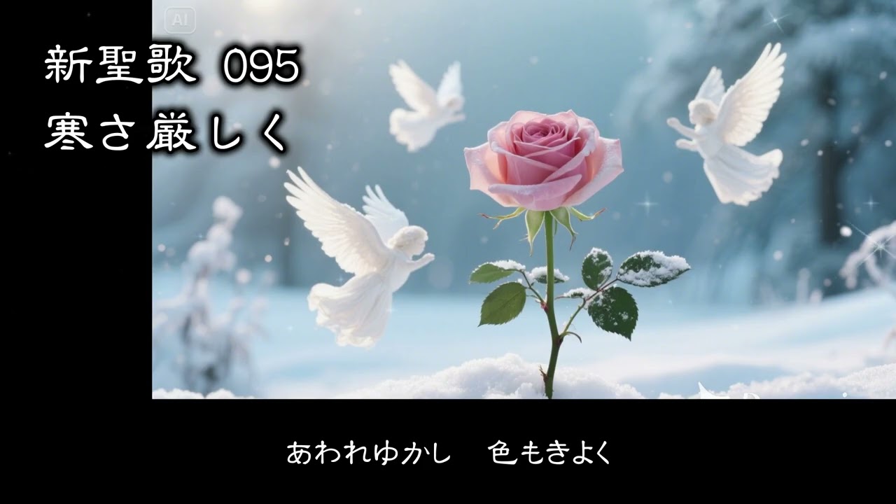 耳で読む聖書 】新聖歌 095 寒さ厳しく ( 歌詞付 ) - YouTube