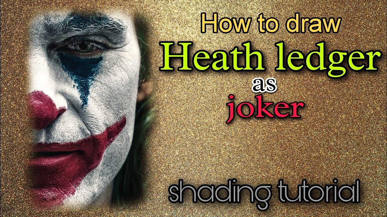 how to draw heath ledger as joker / joker sketch /shading tutorial/step
