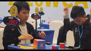 Xuanyi Geng 2.80 AsR WR2 3x3 Single! 3.71 WR Average Final Solve!
