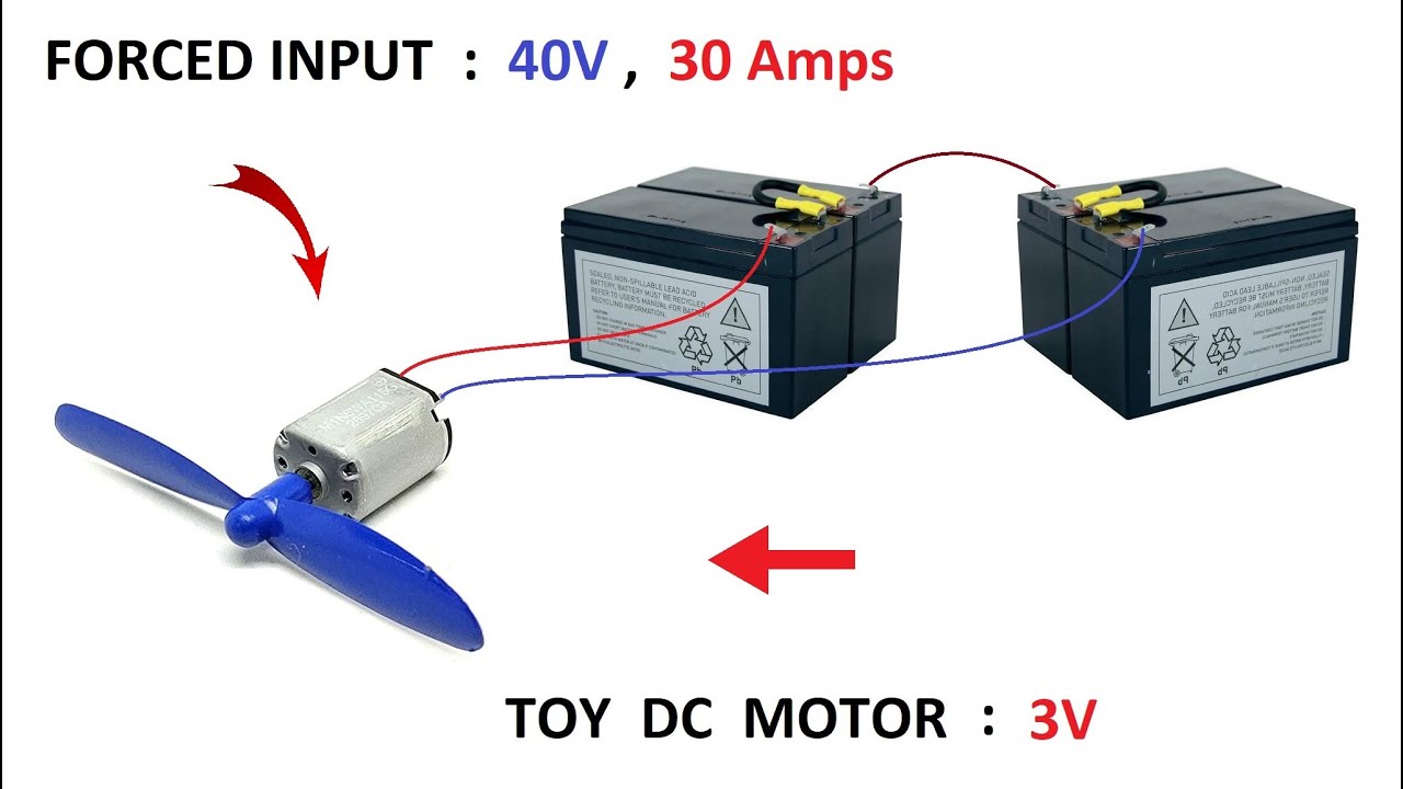 30,000 RPM - 3v DC Motor FORCED at 40v 30 Amps High RPM | CAN IT FLY ...
