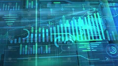 Blue corporate background with an array of growth infographics.