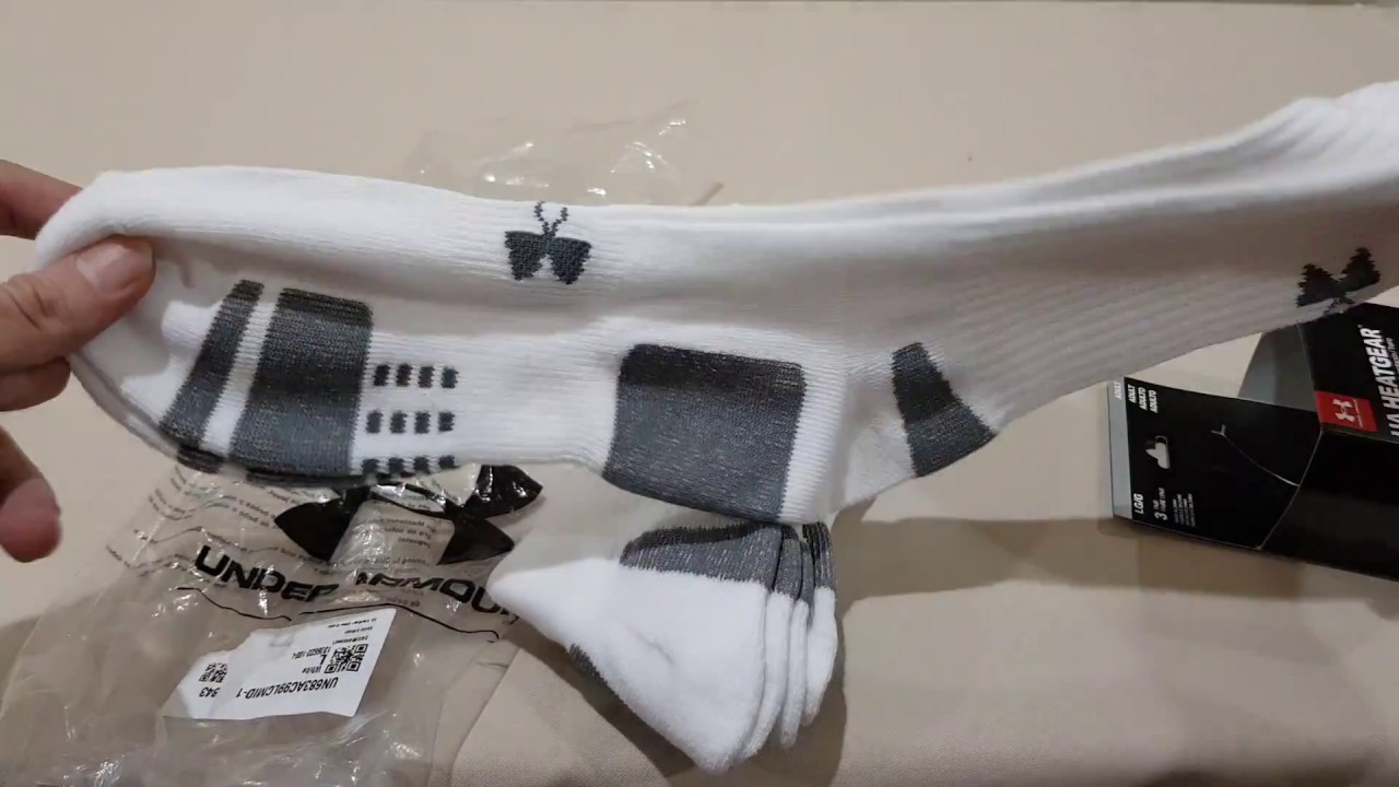 UNDER ARMOUR UA HEATGEAR CREW SOCKS 