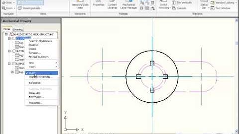 Autocad Mechanical: Associative Hide - Using Structure (Part 1)