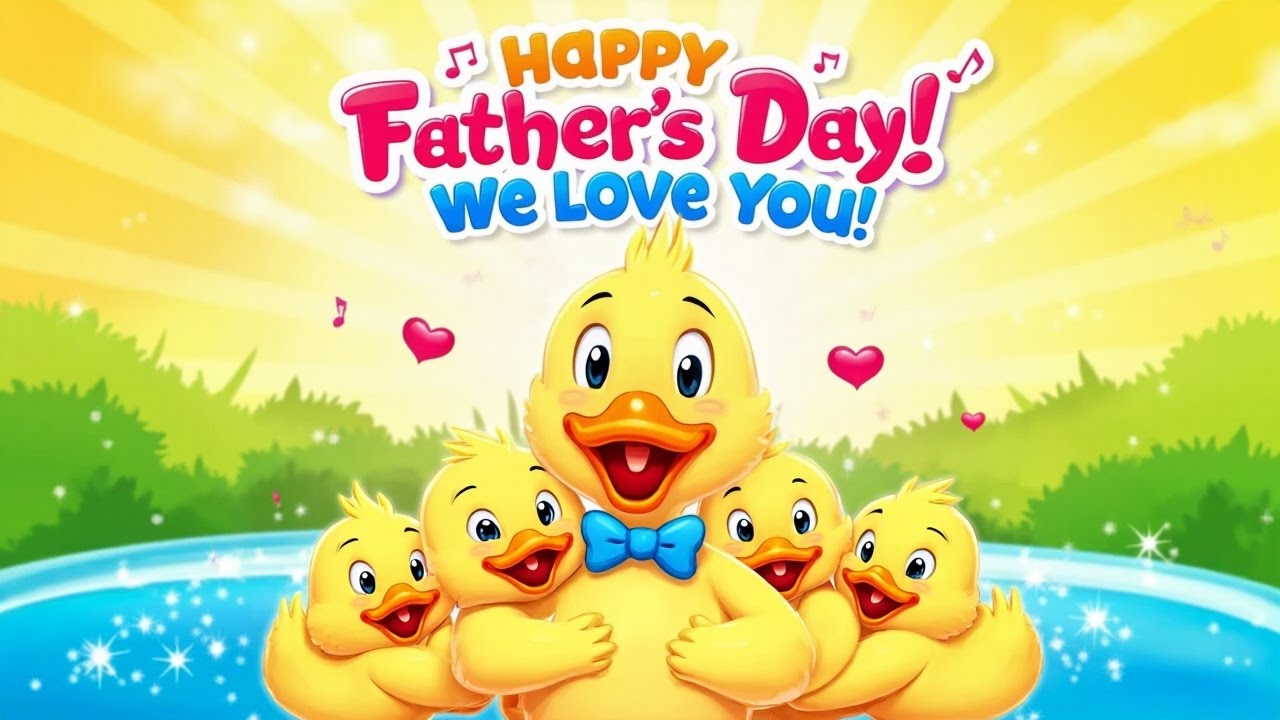 Daddy Duck, We Love You! 🐣 | Father’s Day Song for Kids | Cute Duck Nursery Rhyme
