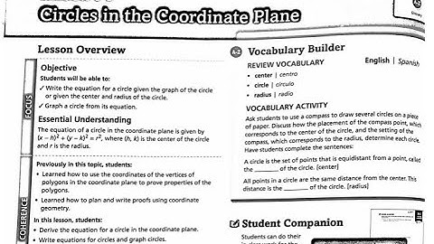 9 3a Circles (Equations) in Coordinate Plane