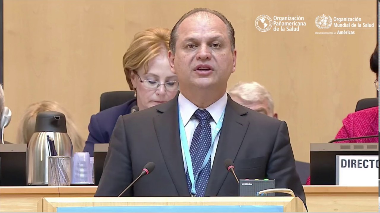 health insurance El ministro de Salud de Brasil, Ricardo Barros, en la 70a Asamblea Mundial de la Salud