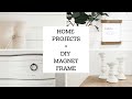 DIY ROOM DECOR | SHIPLAP WALL | DIY FRAME | BEDROOM MAKEOVER | HOUSE + HOLM