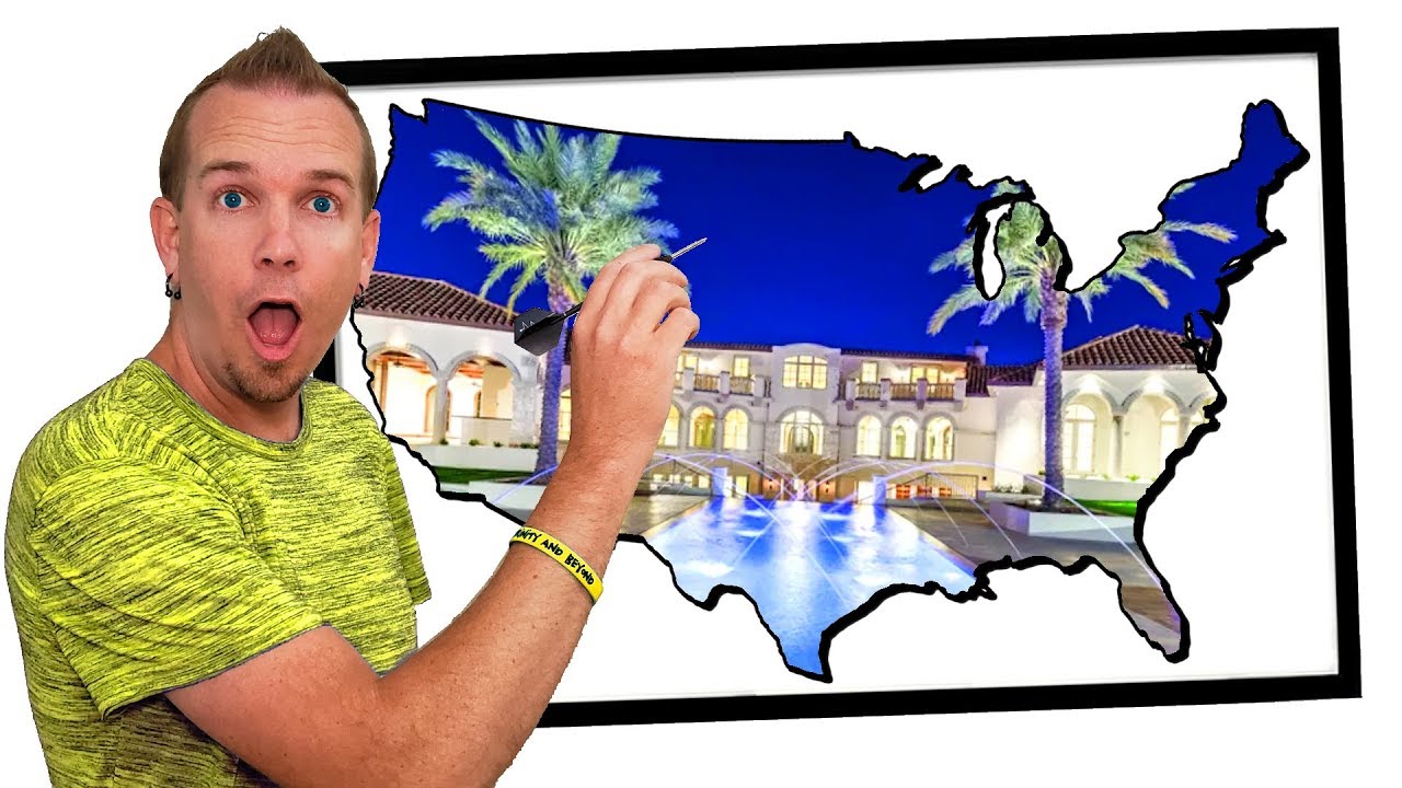 Throwing a Dart at a Map and Buying a MANSION! YouTube