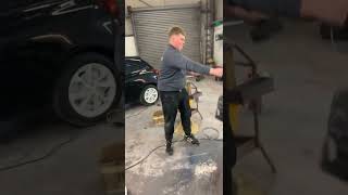 Apprentice Fail. Boss walks in immediately after… Garage workshop laughs