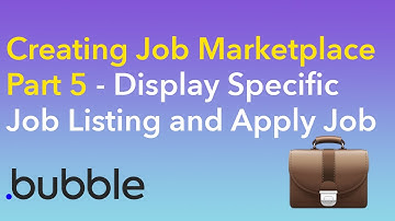 Creating Job Marketplace Pt 5  - Display Job Listings & Apply Job [Bubble.io Tutorial]