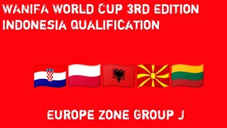 WANIFA WORLD CUP 3RD EDITION INDONESIA QUALIFICATION EUROPE ZONE GROUP J