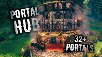 Valheim: De Buildthrough: Ep33 Portal Hub Pine Tree Build