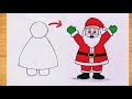 How to draw santa claus step by step christmas drawing santa claus drawingmerry christmas drawing
