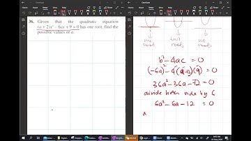 Quadratic Equation with One Root
