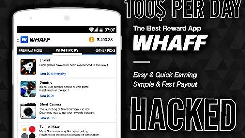 How To Hack Whaff Rewards 2017 | 100$ Per Day | 100% Working And Real Video | Whaff Tricks