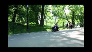 JonTron laughing on a skateboard