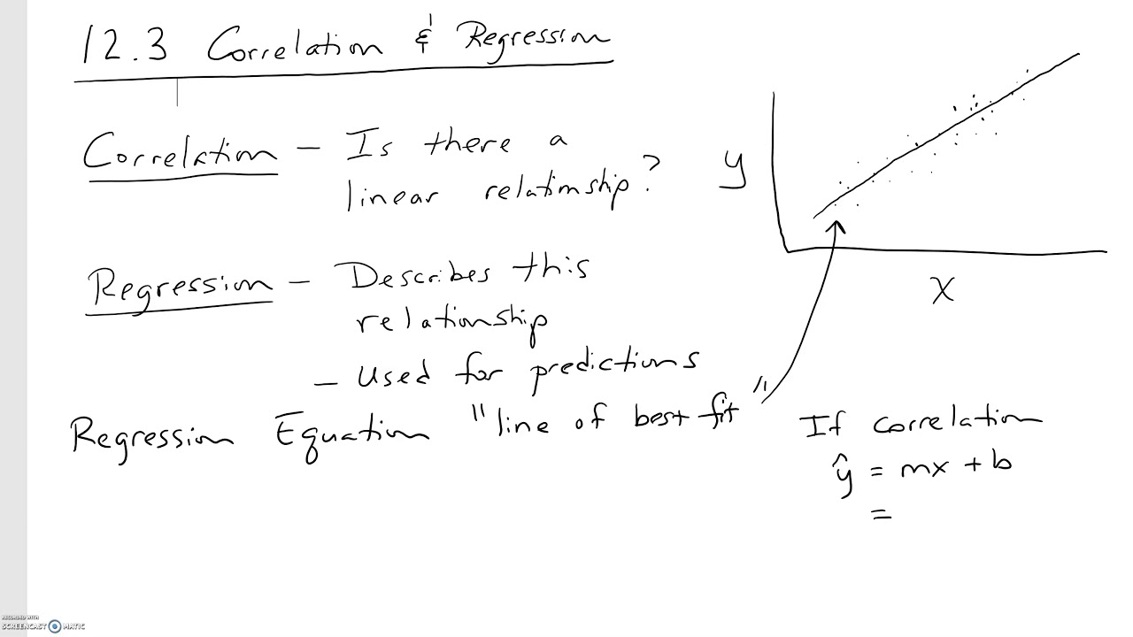 Math 219 Section 12.3 Correlation and Regression